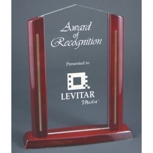 Acrylic and Rosewood Trophy
