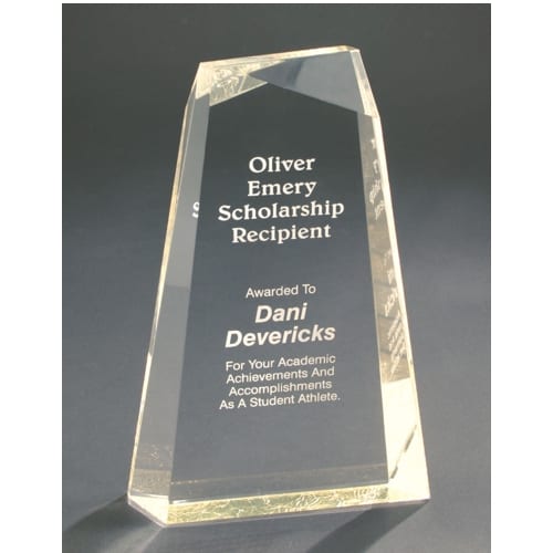 Acrylic Award Wedge 7"