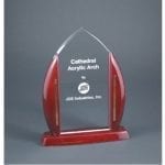 Acrylic Award with Rosewood Frame