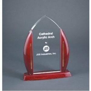 Acrylic Award with Rosewood Frame