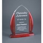 Acrylic Trophy with Rosewood Frame
