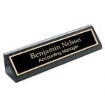 Black Name Plate Wedge 8"