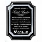 Black Plaque with Scalloped Corners