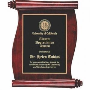 Corporate Rosewood Scroll Plaques