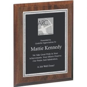 Economy Engraved Cherry Plaque