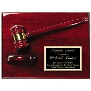 Gavel Plaque Rosewood