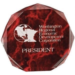 Octagon Acrylic Marble Award