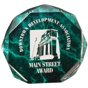 Octagon Marble Acrylic Award