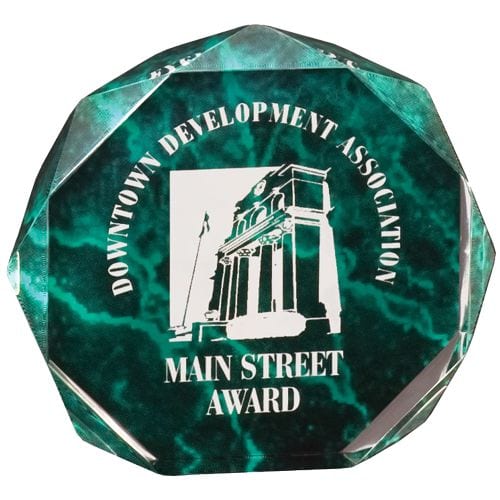 Octagon Marble Acrylic Award