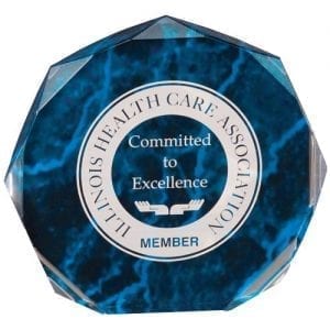 Octagon Marble Acrylic Trophy