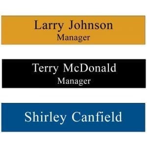 Plastic Name Plates 10"
