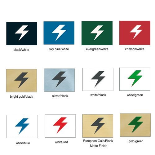 name plate color choices