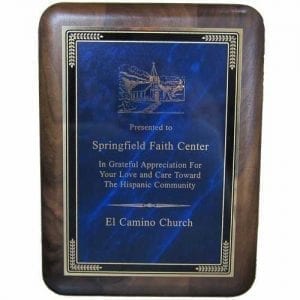 Rounded Corner Plaque Award