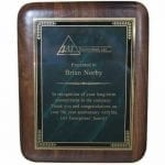 Rounded Corner Walnut Plaque