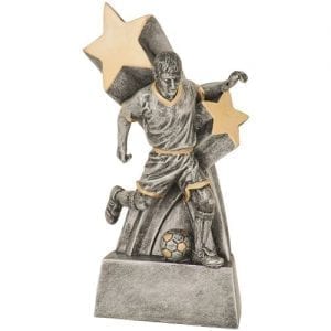 Super Star Male Resin Soccer Trophies