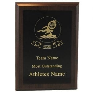 Swim Plaque Cherry Finish
