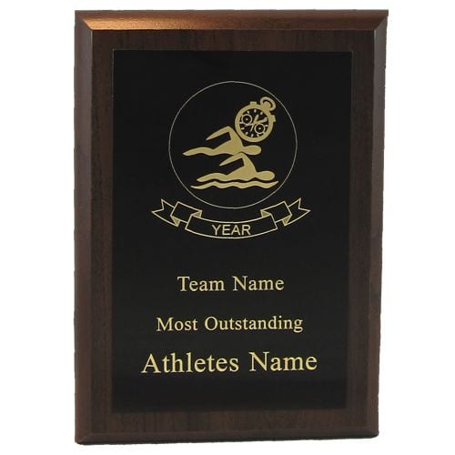 Swim Plaque Cherry Finish