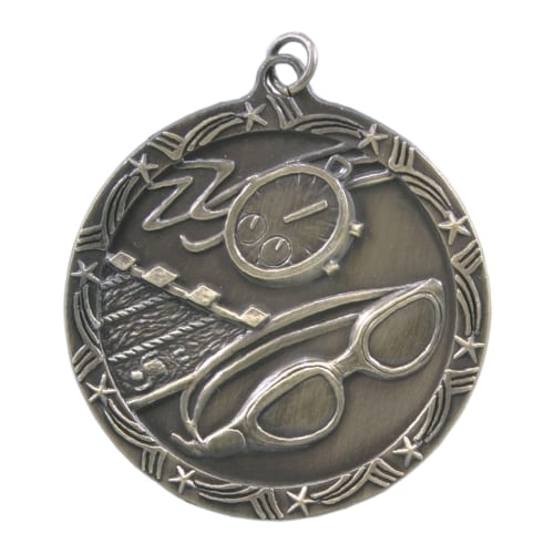 Swimming Medals with Star Border