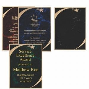 Victory Star Plaque Award plates