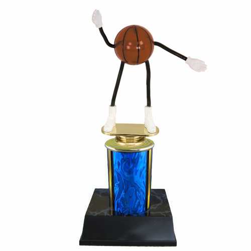 Basketball Trophy Dudes on Column