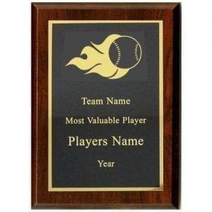 Flame Softball Plaques