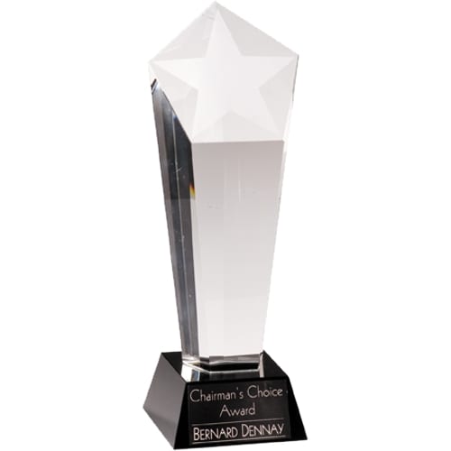 Frosted Crystal Star Trophy