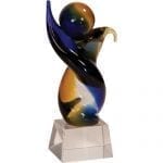 Twisted Body Art Glass Award 9"