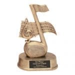 Resin Music Note Trophy