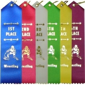 1st thru 6th Place Wrestling Ribbons