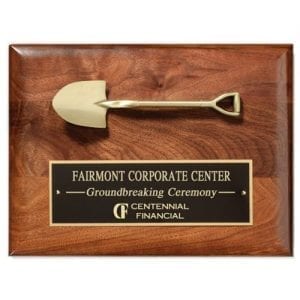 Groundbreaking Shovel Plaque
