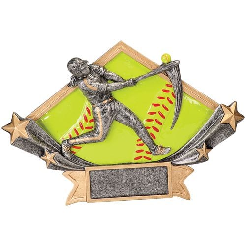 Resin Softball Trophy Plaque