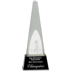 Crystal Golf Trophy Tower