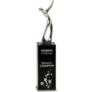 Golf Trophy Crystal and Metal