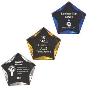 Acrylic Luminary Star Trophy colors