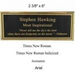 Brass Plates with Engraving