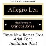 Custom Engraved Plates
