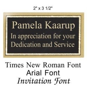 Engraved Black Brass Plate