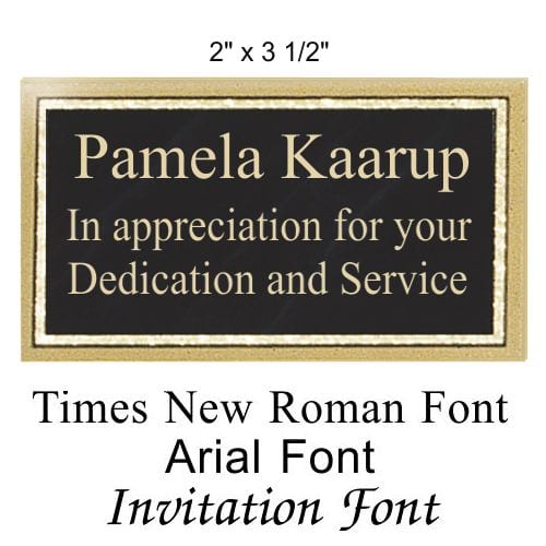 Engraved Black Brass Plate