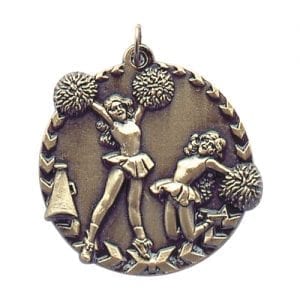 Gold Cheerleading Medals