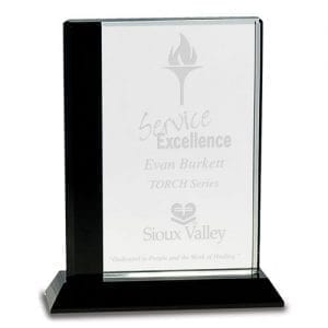 Crystal Standing Award Plaque