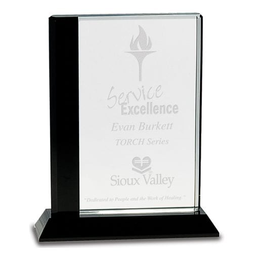 Crystal Standing Award Plaque