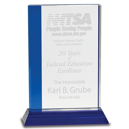 Crystal Standing Plaque Trophy