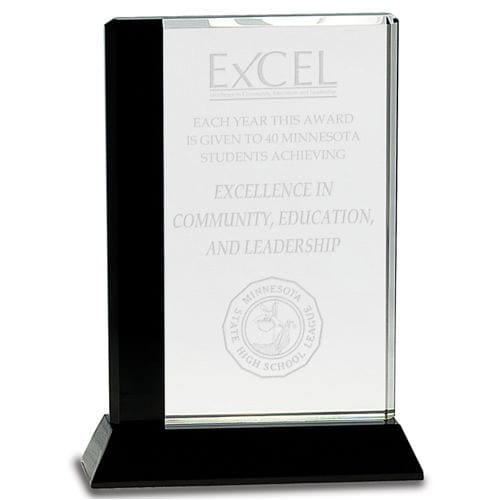 Crystal Standing Plaque Trophy