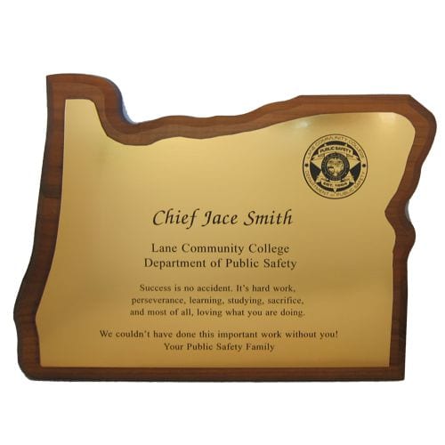 Oregon State Shaped Plaque 9x12