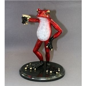 Frog Figure with Martini