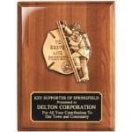 American Tribute Plaque with Fireman Casting