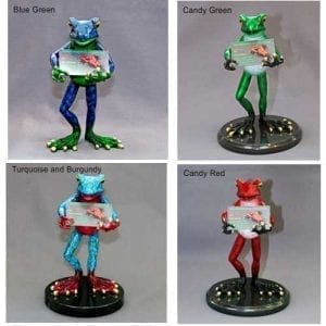 blue/green, candy green, turq/burgundy, candy red