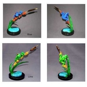 front and back: blue, lime