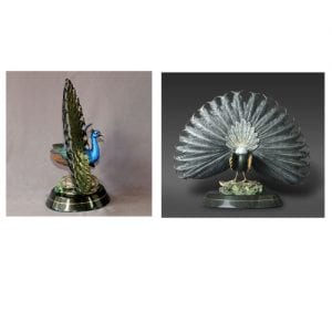 Bronze Art Peacock more views