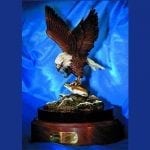 Bronze Eagle Sculpture